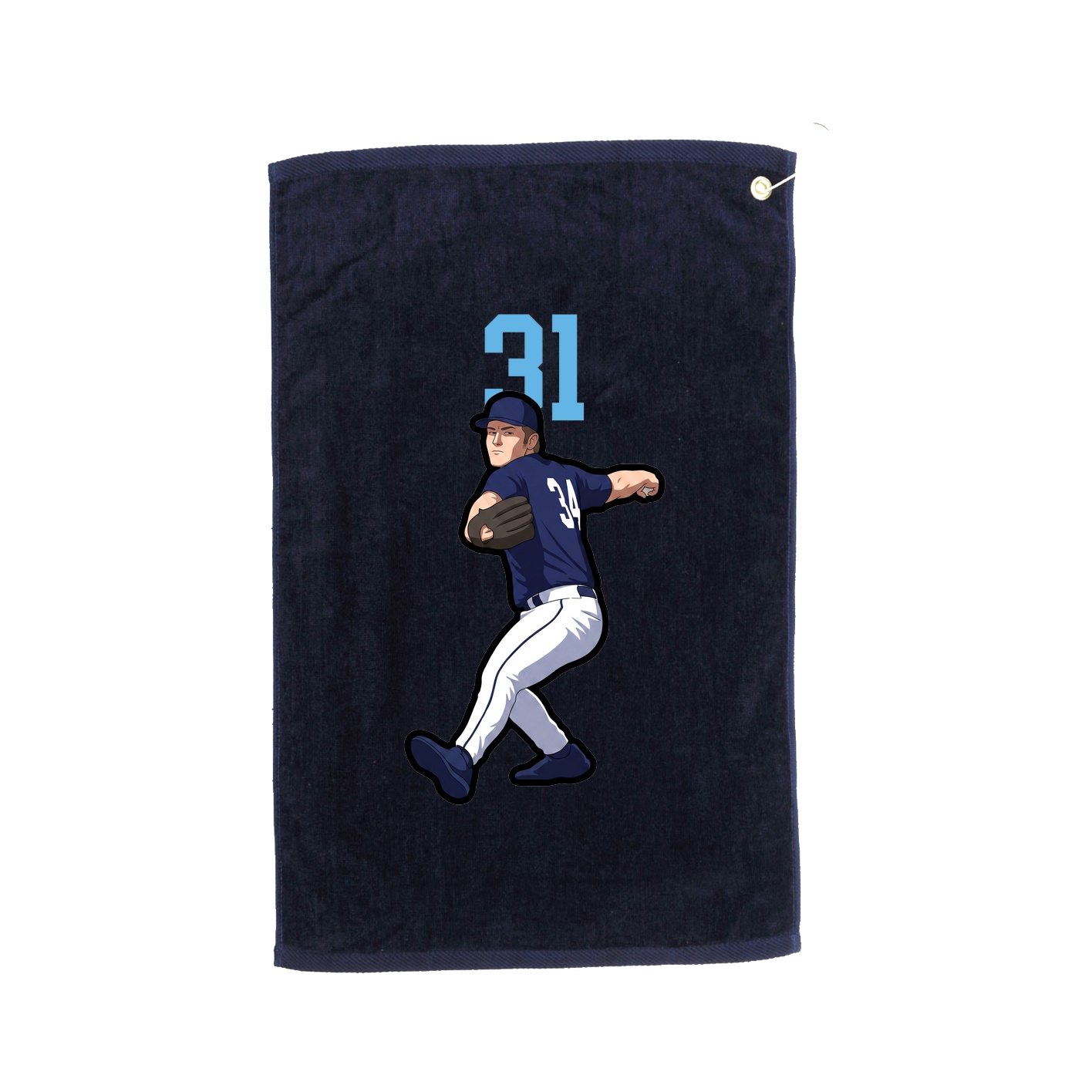 Golf Towel — Number Top in Navy