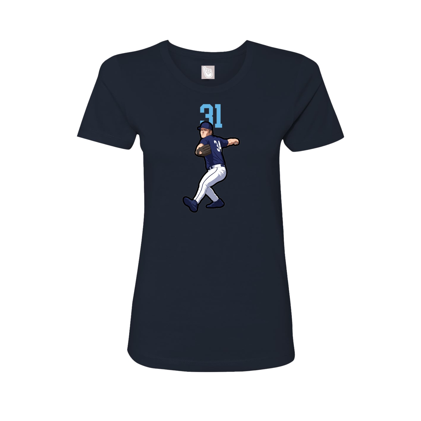 Womens Tee — Number Top in Navy