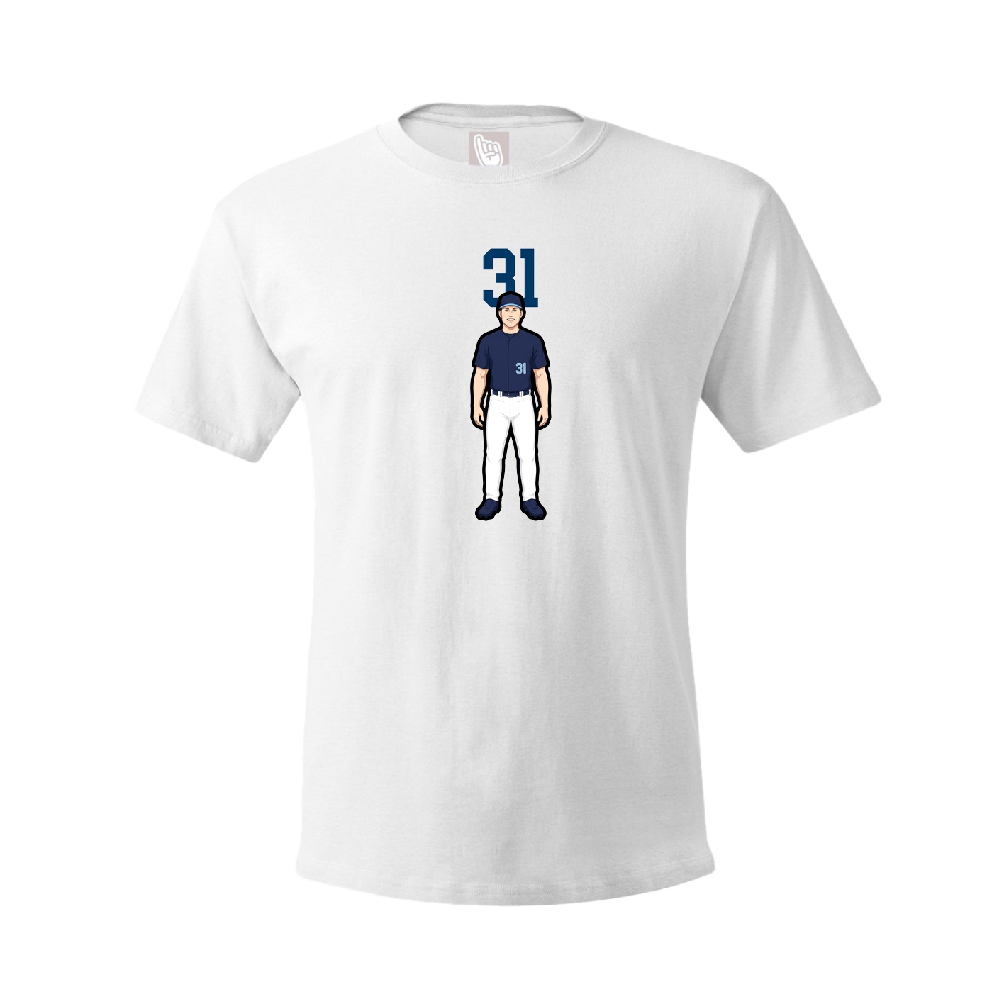 Youth Tee — Number Top in White