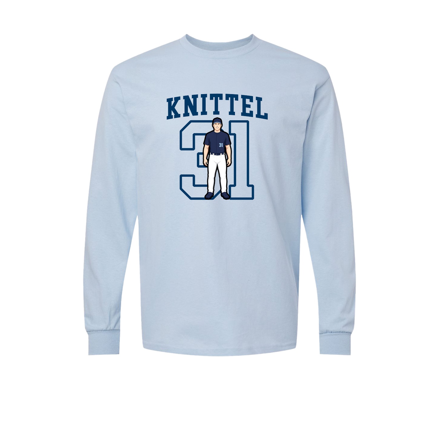 Long Sleeve Tee — Shirsey in Light Blue
