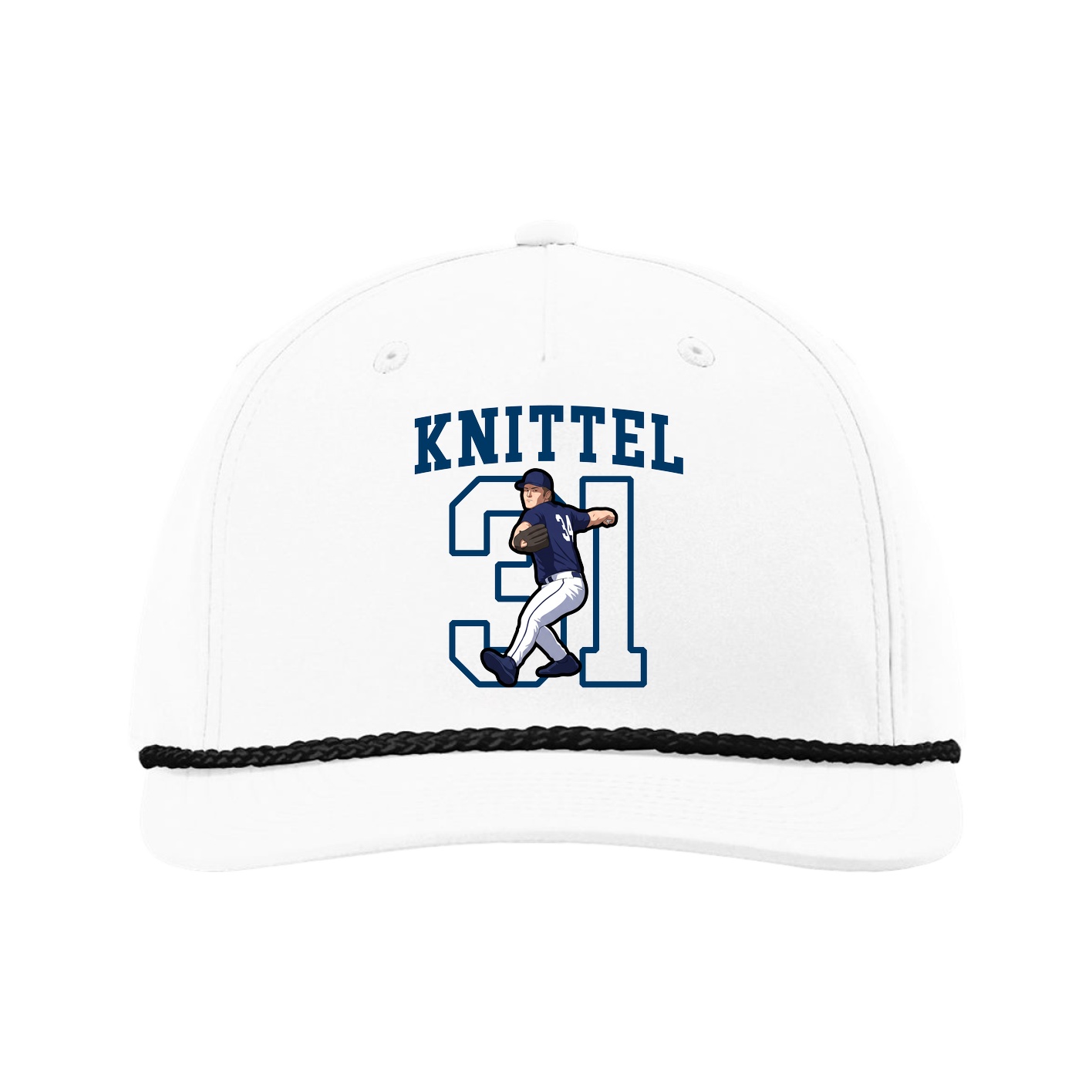 Five-Panel Classic Rope Cap — Shirsey in White