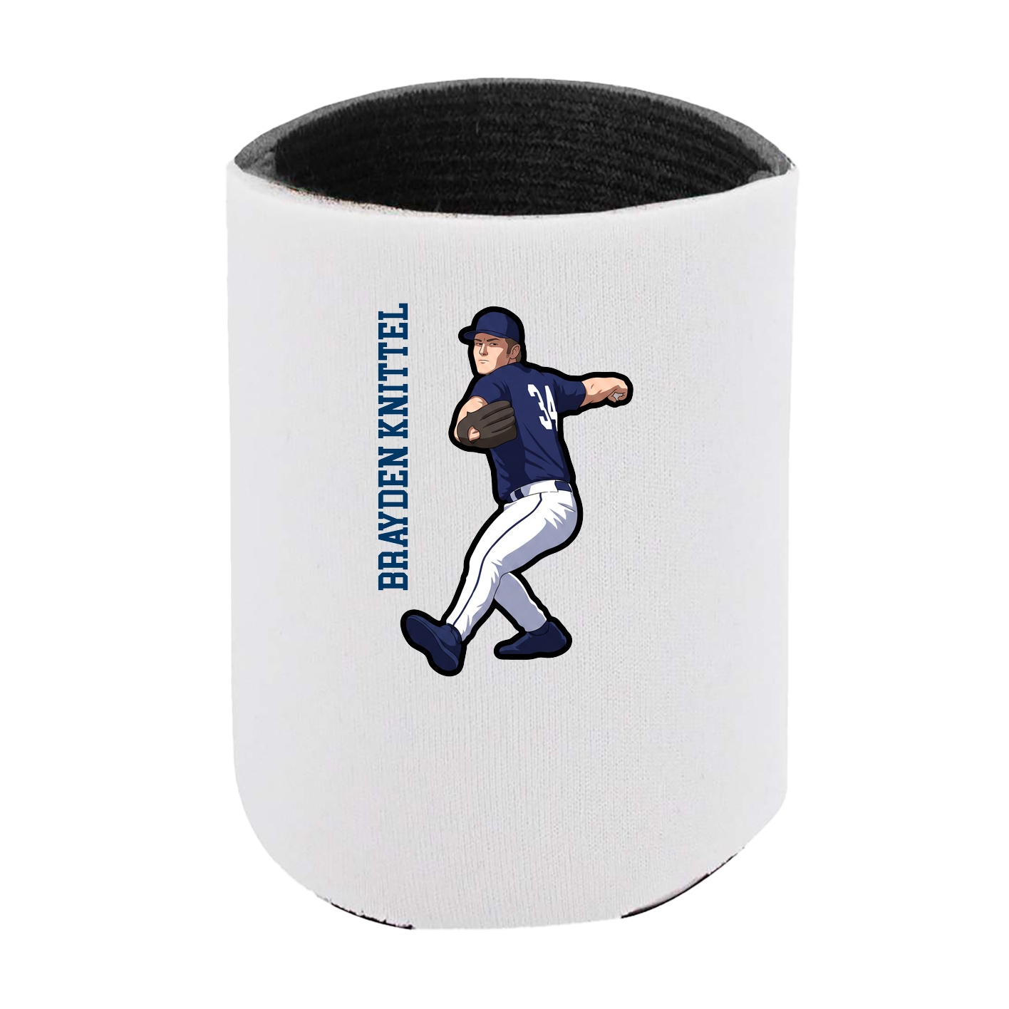 Can Holder — Name Vertical in White