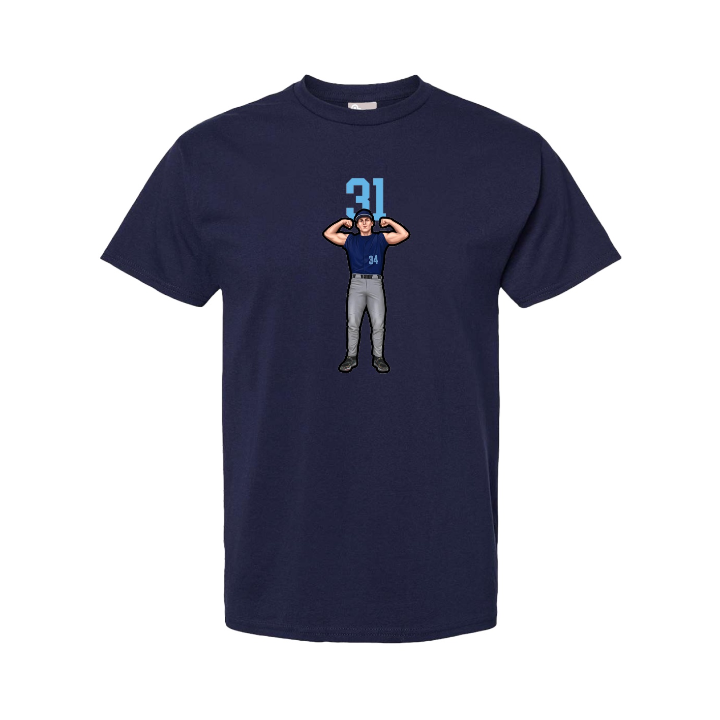 Youth Tee — Number Top in Navy