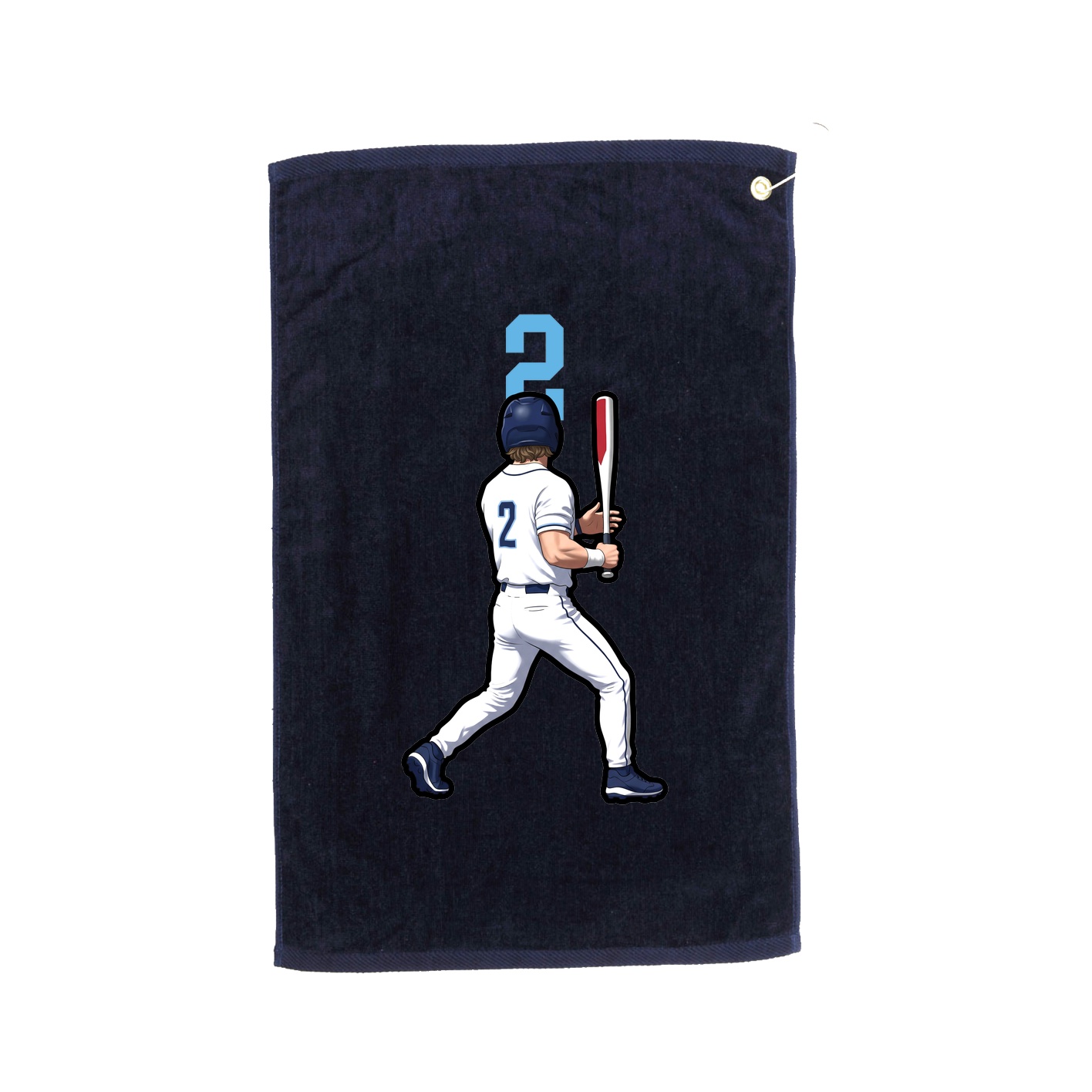 Golf Towel — Number Top in Navy