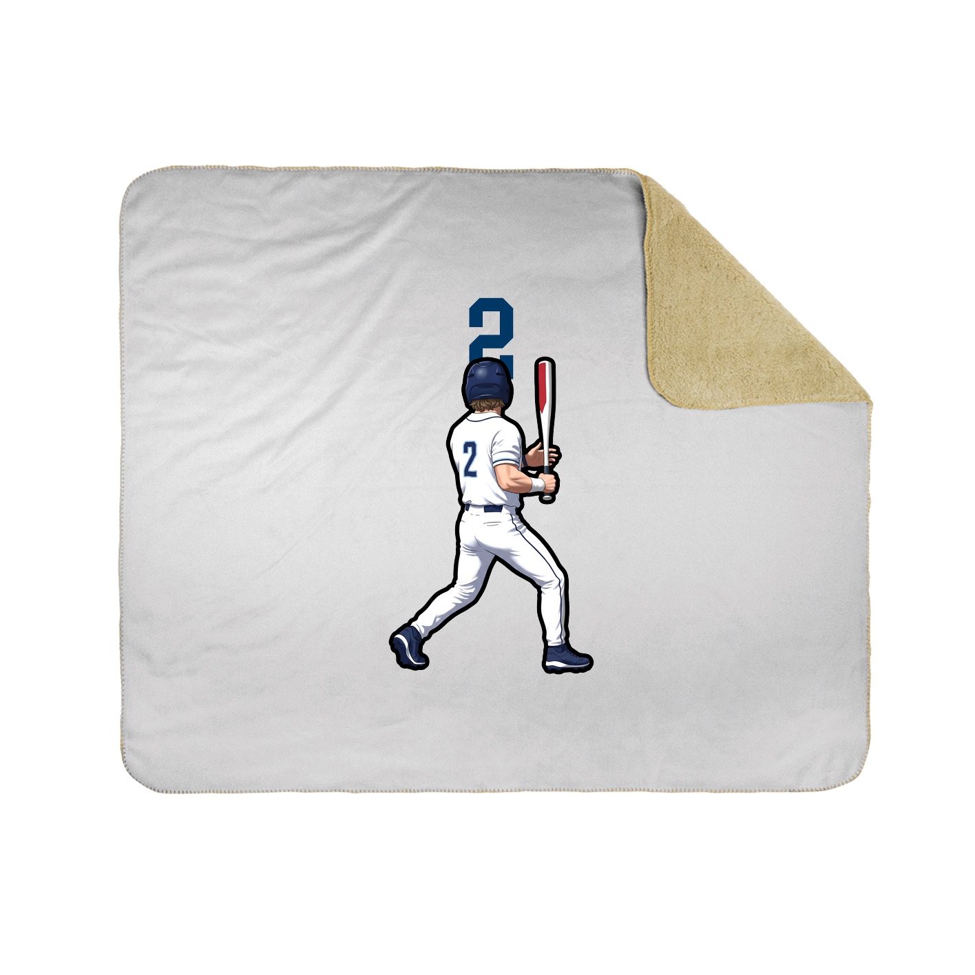 Throw Blanket — Number Top in White