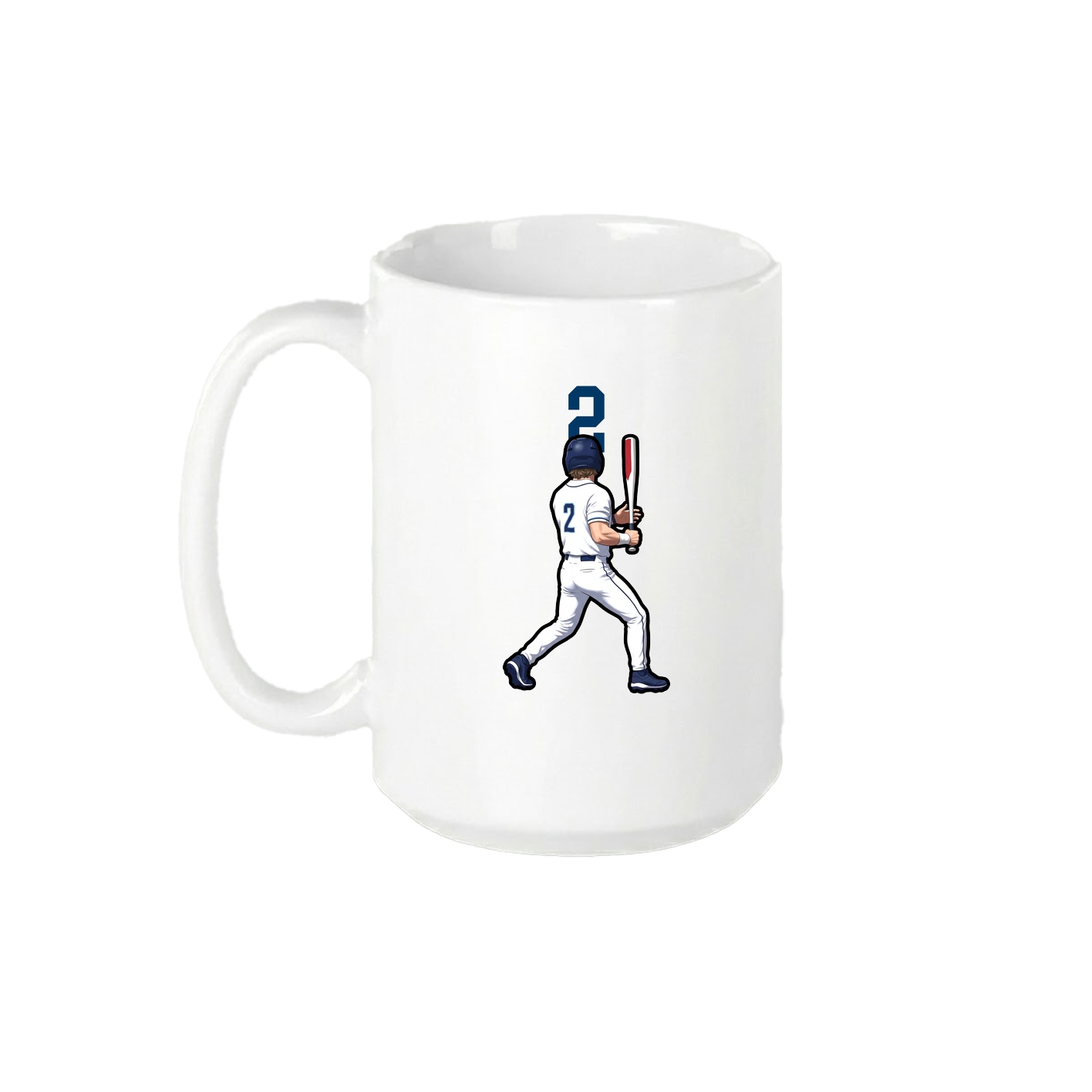15oz Coffee Mug — Number Top in White