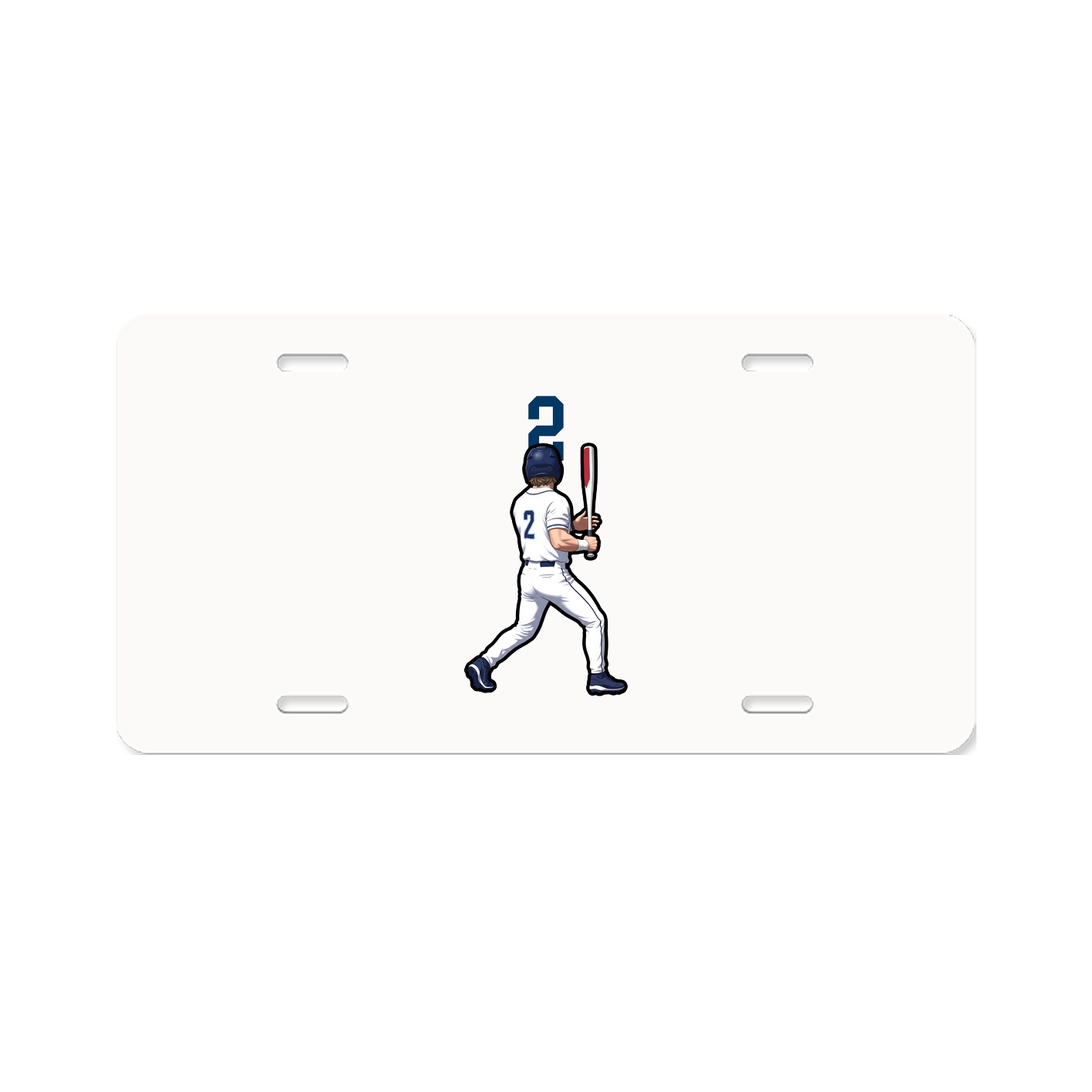 License Plate — Number Top in Classic