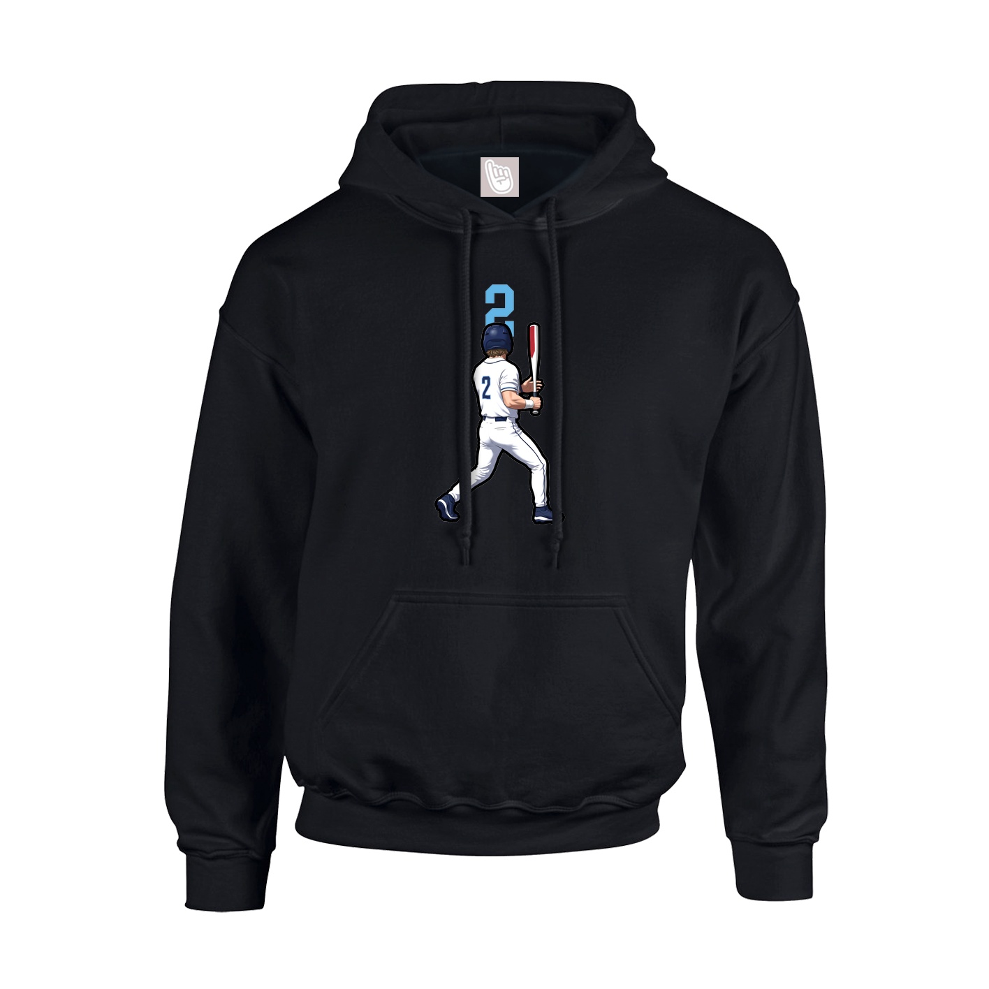 Youth Hoodie — Number Top in Black