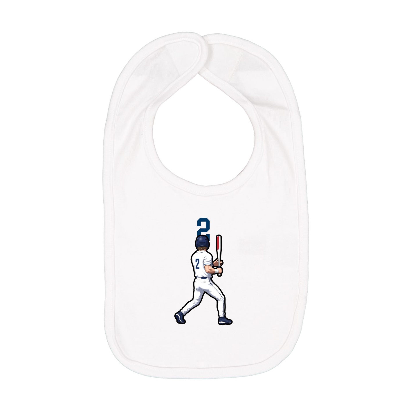 Infant Bib — Number Top in White