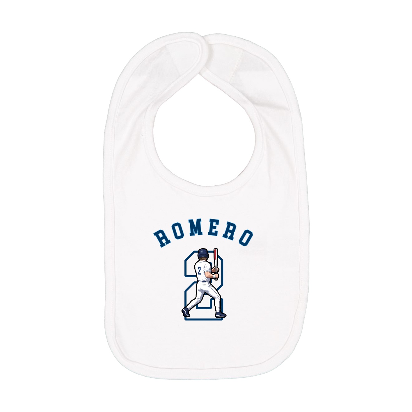 Infant Bib — Shirsey Arch in White