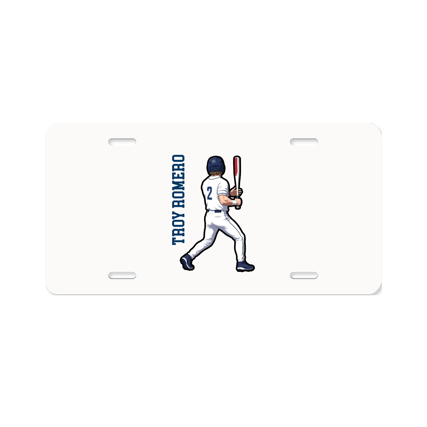 License Plate — Name Vertical in Classic