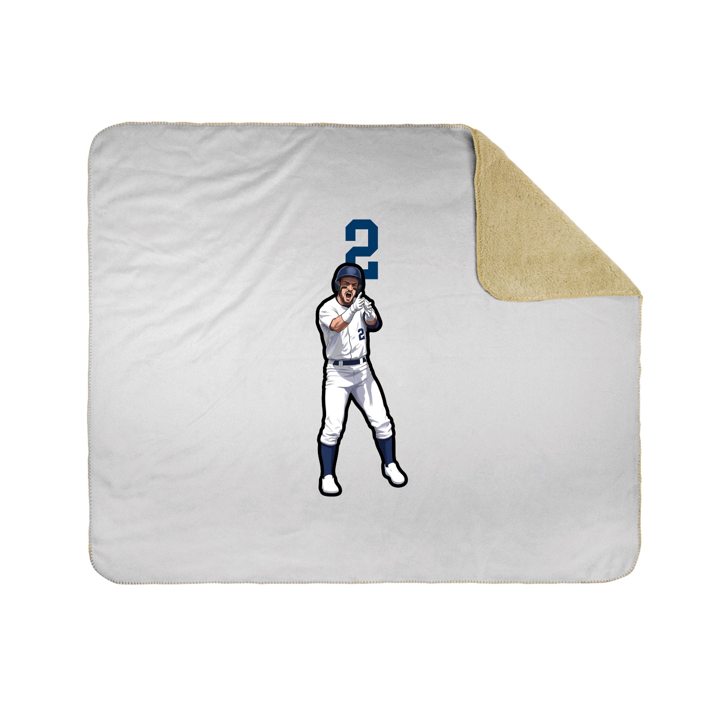 Throw Blanket — Number Top in White