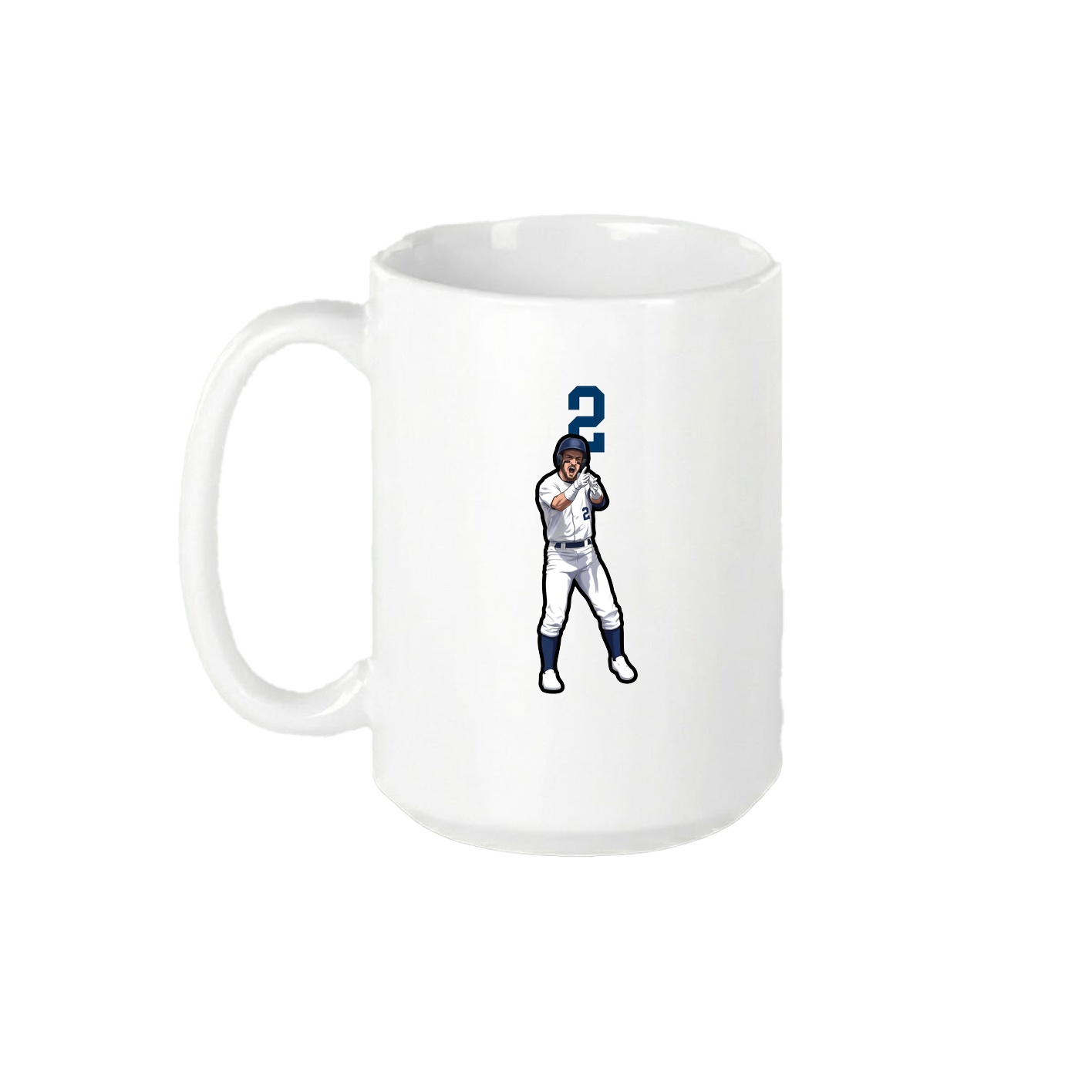 15oz Coffee Mug — Number Top in White