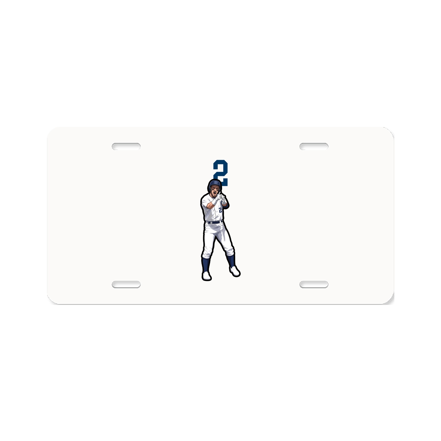 License Plate — Number Top in Classic