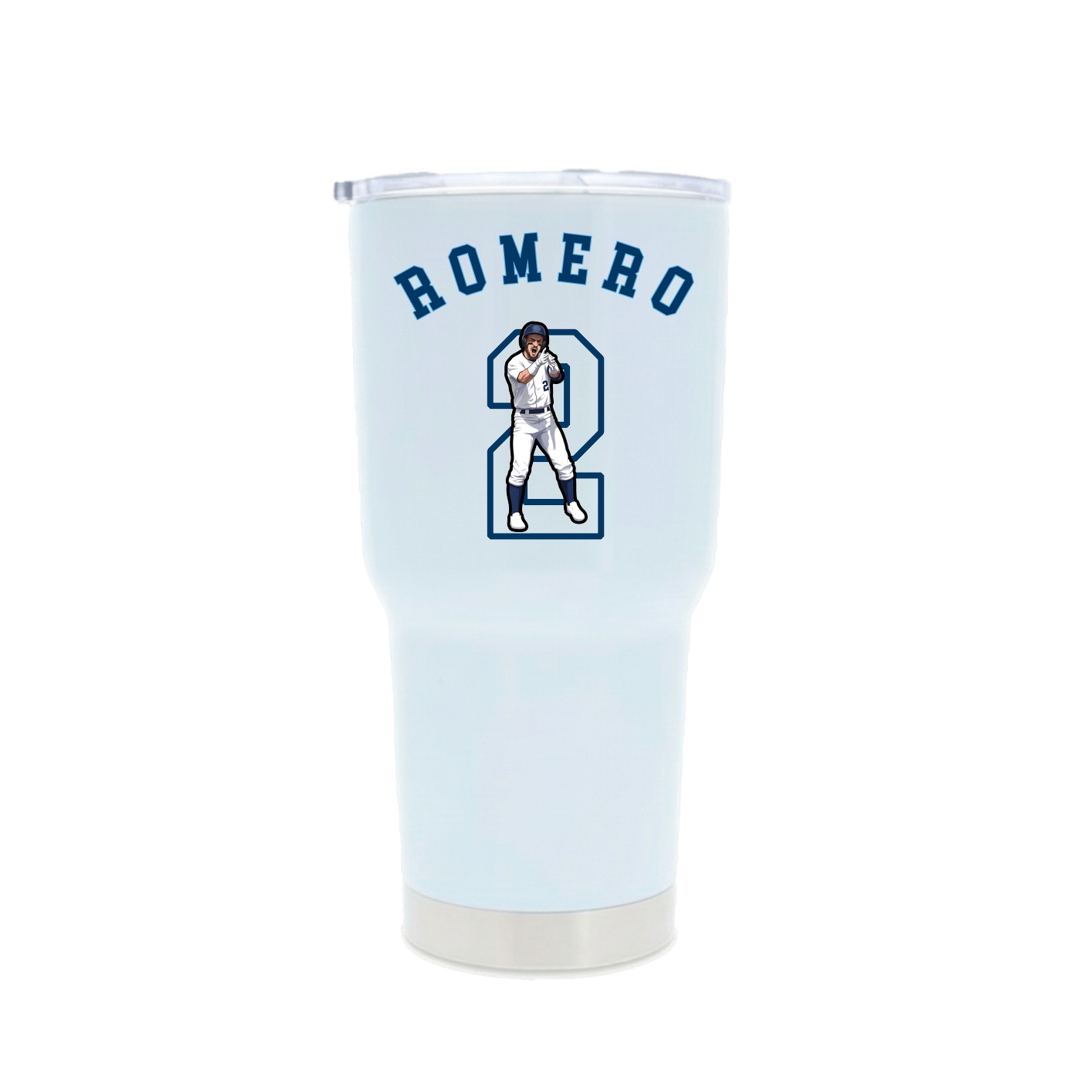30oz Stainless Steel Tumbler — Shirsey Arch in White