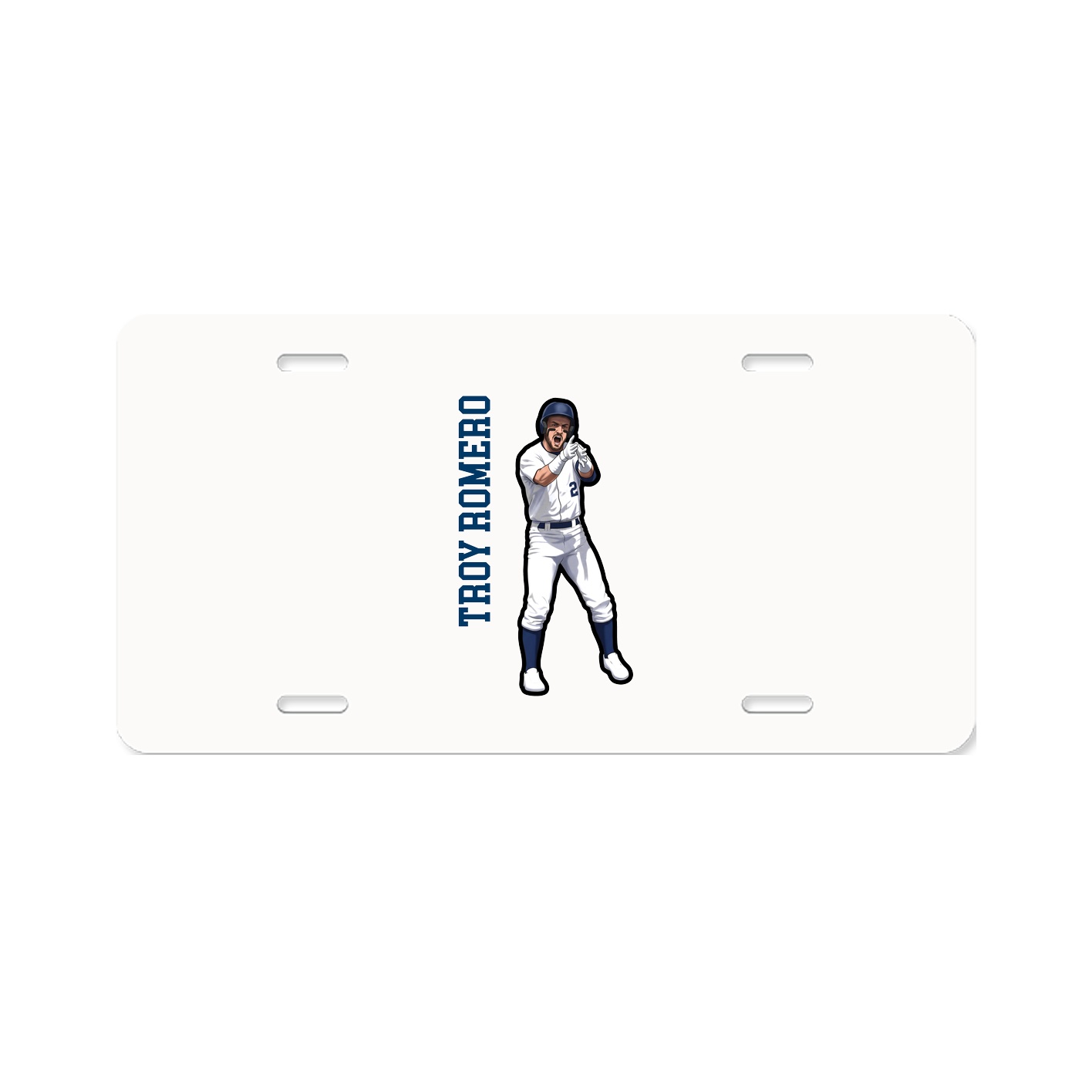 License Plate — Name Vertical in Classic