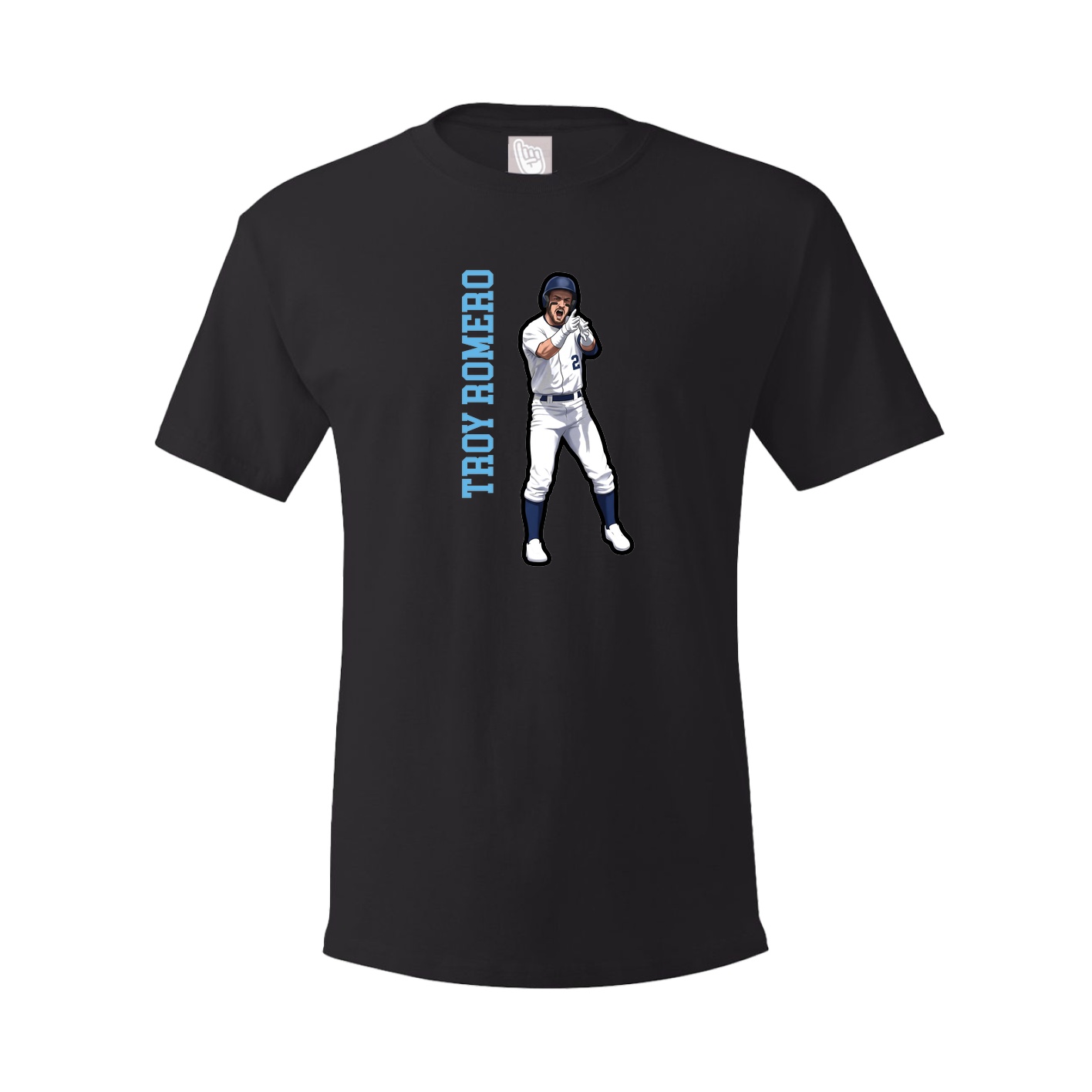Youth Tee — Name Vertical in Black