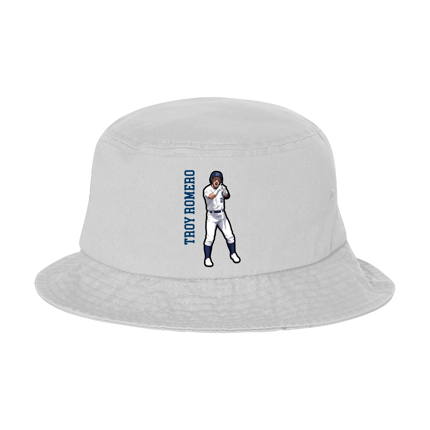 Bucket Cap — Name Vertical in White