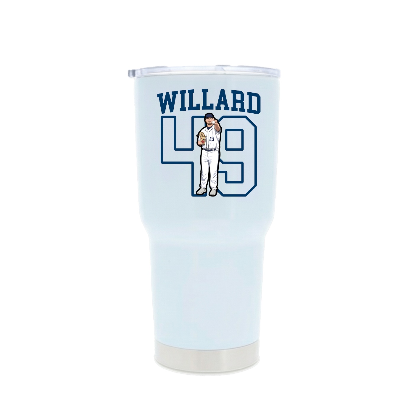 30oz Stainless Steel Tumbler — Shirsey in White