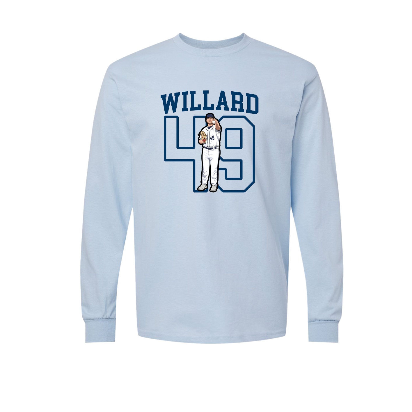 Long Sleeve Tee — Shirsey in Light Blue