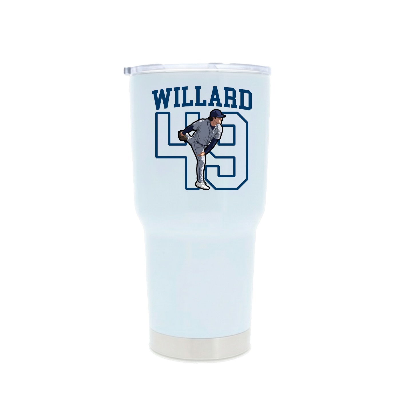 30oz Stainless Steel Tumbler — Shirsey in White