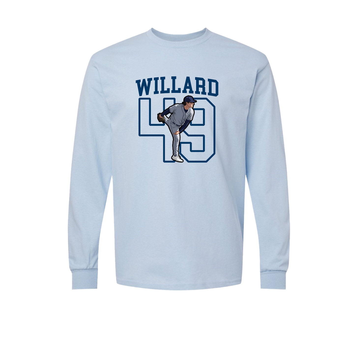 Long Sleeve Tee — Shirsey in Light Blue
