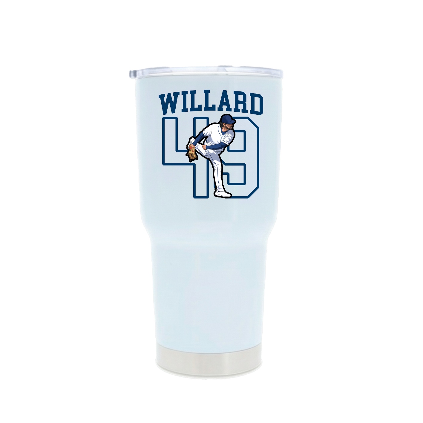 30oz Stainless Steel Tumbler — Shirsey in White