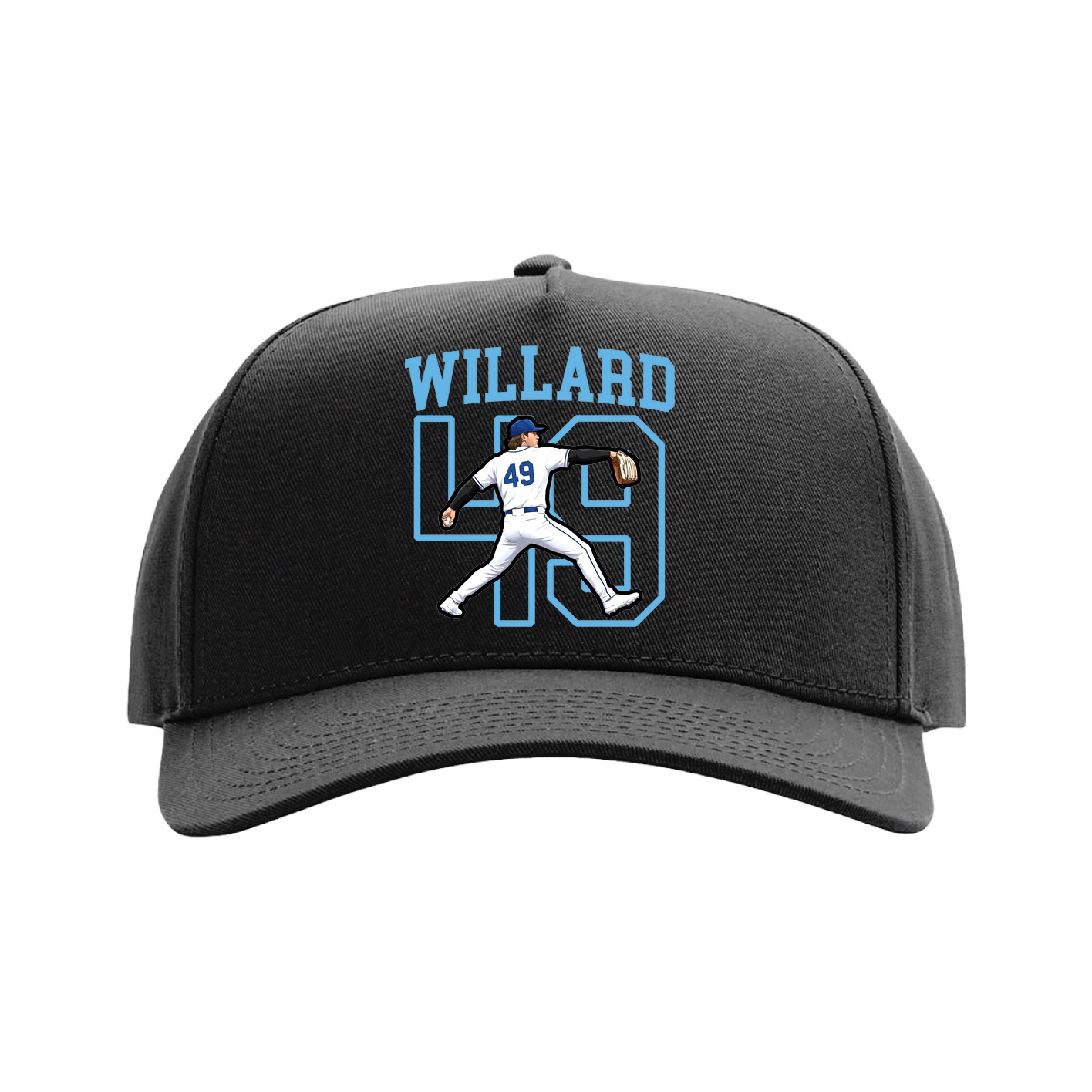 Full Fabric Five-Panel Champ Cap — Shirsey in Black