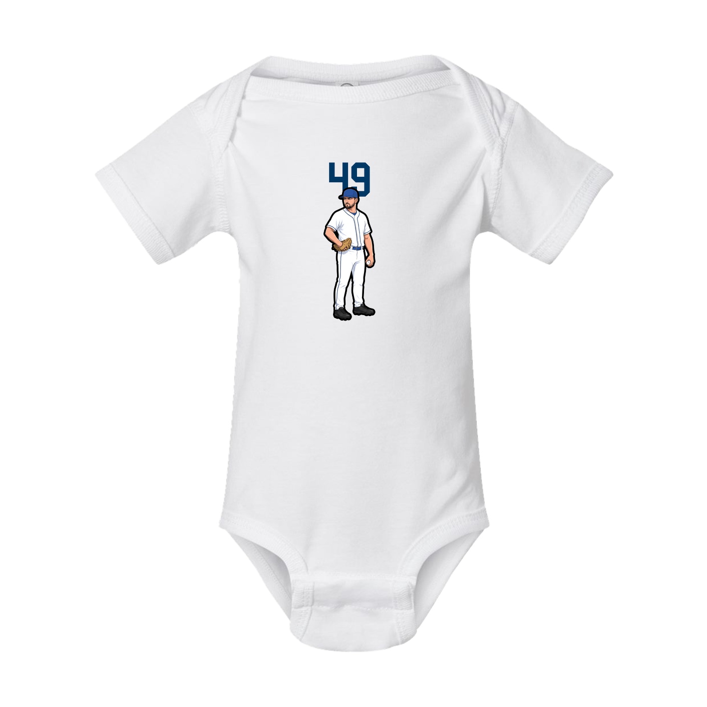 Baby Onesie — Number Top in White