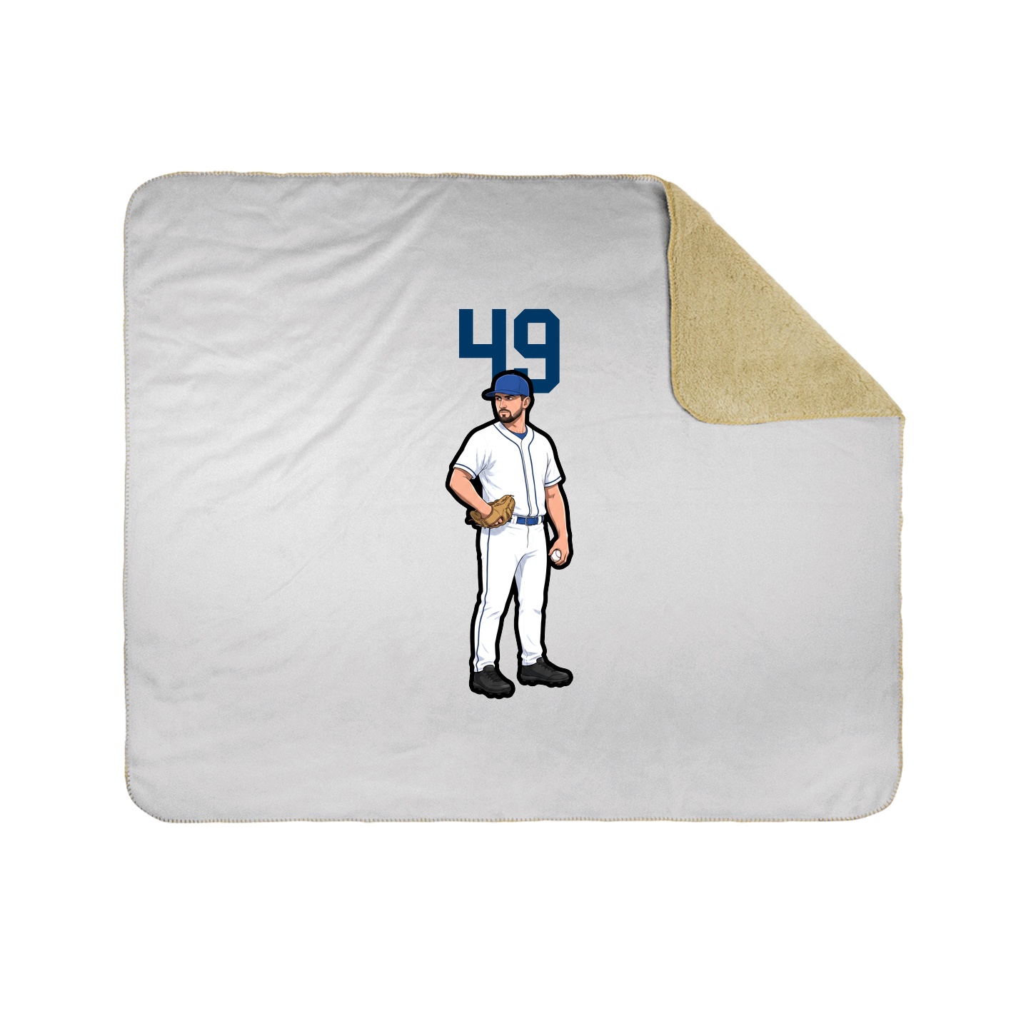 Throw Blanket — Number Top in White