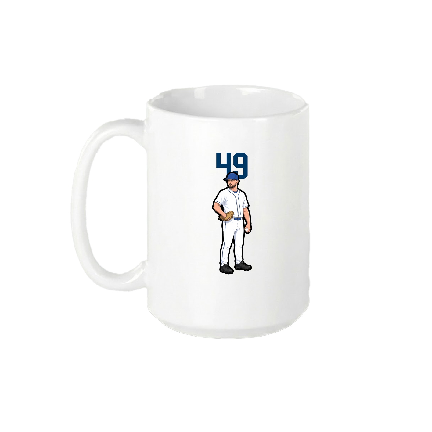 15oz Coffee Mug — Number Top in White