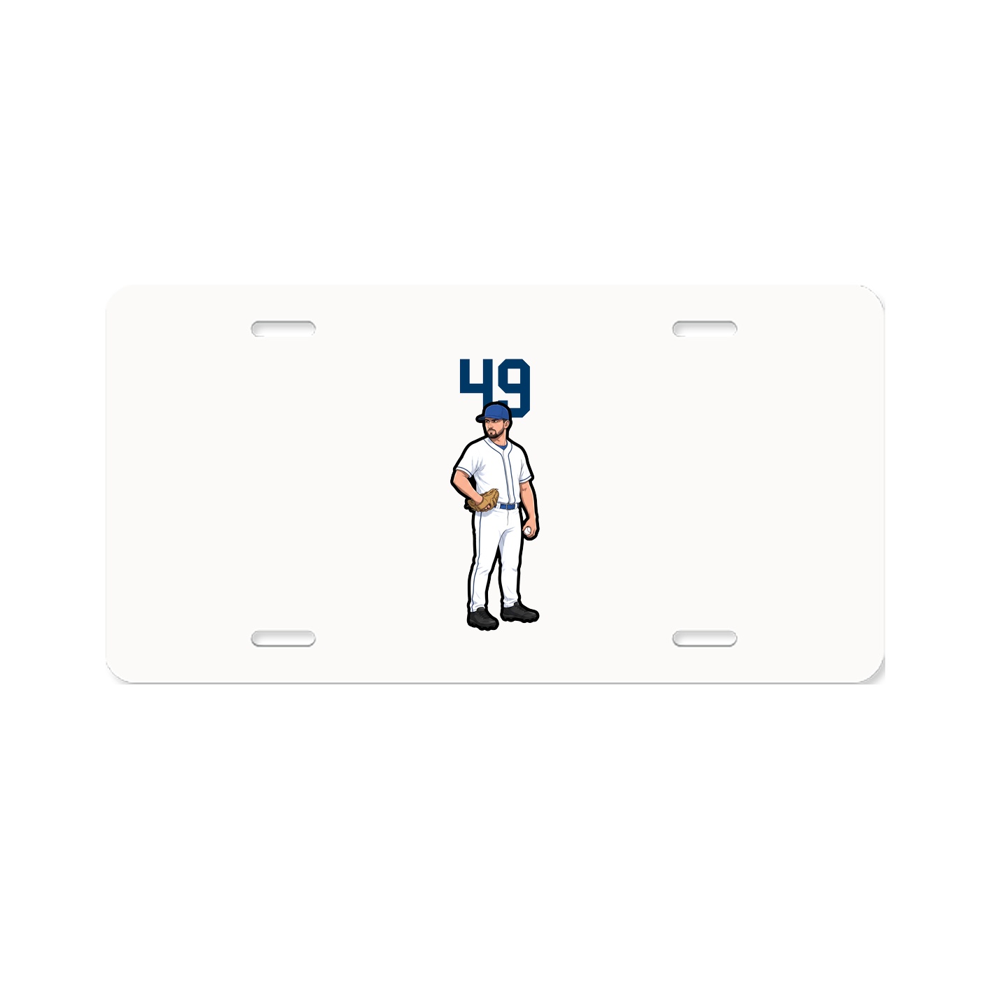 License Plate — Number Top in Classic