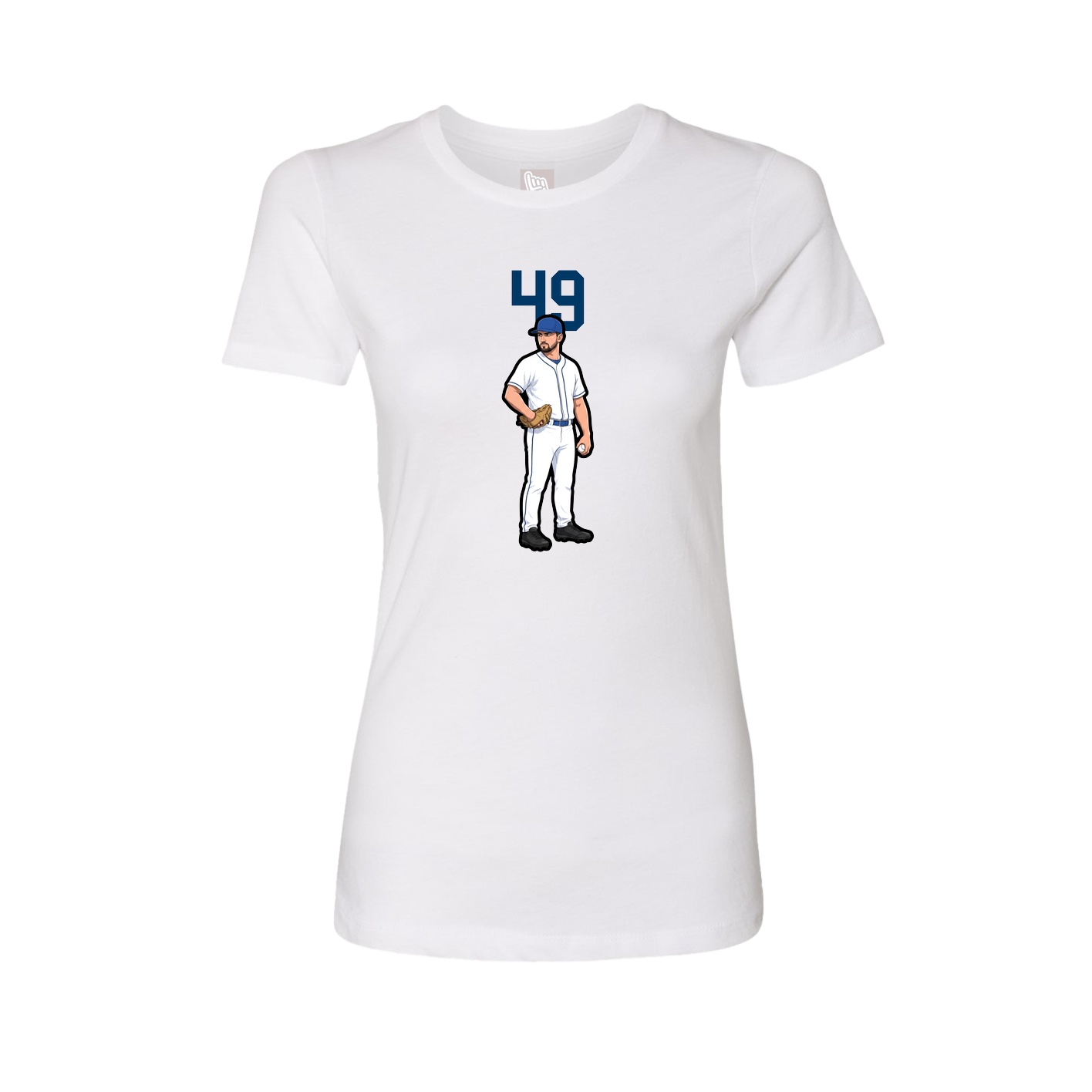 Fitted Women's Tee — Number Top in White