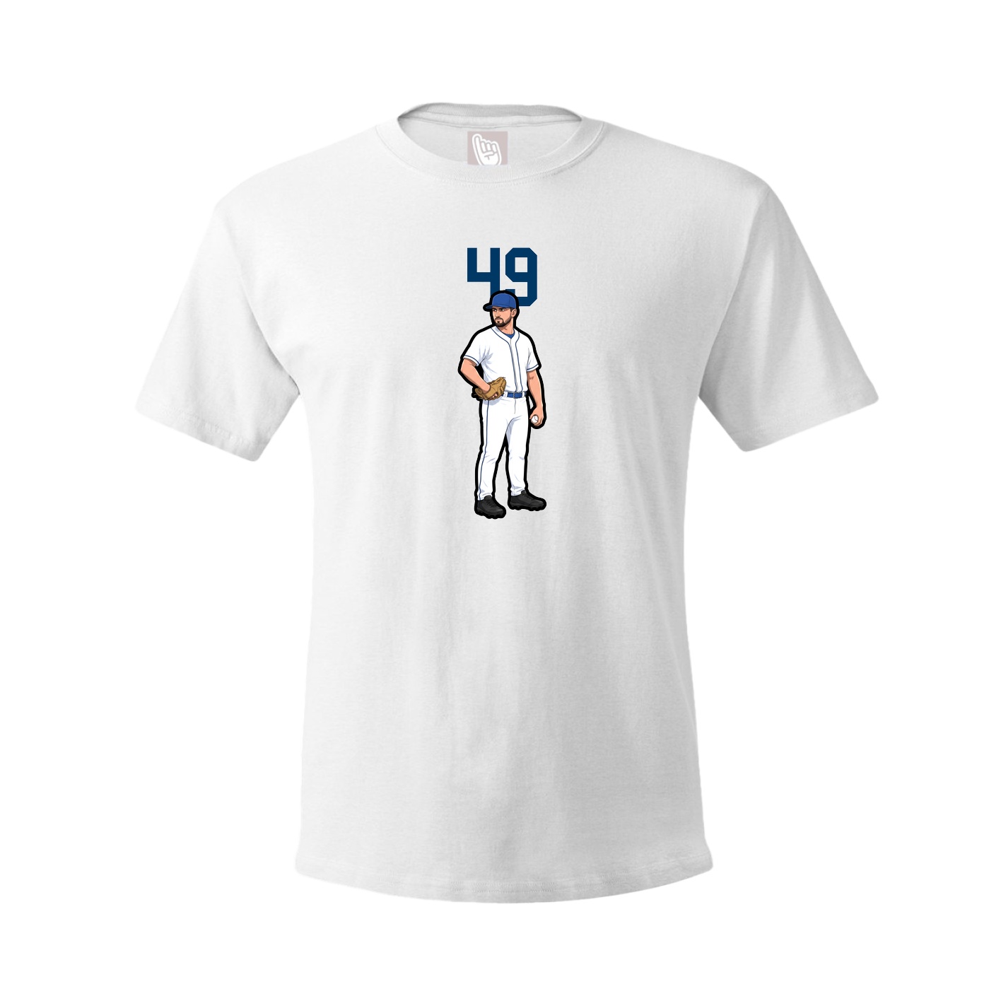 Youth Tee — Number Top in White