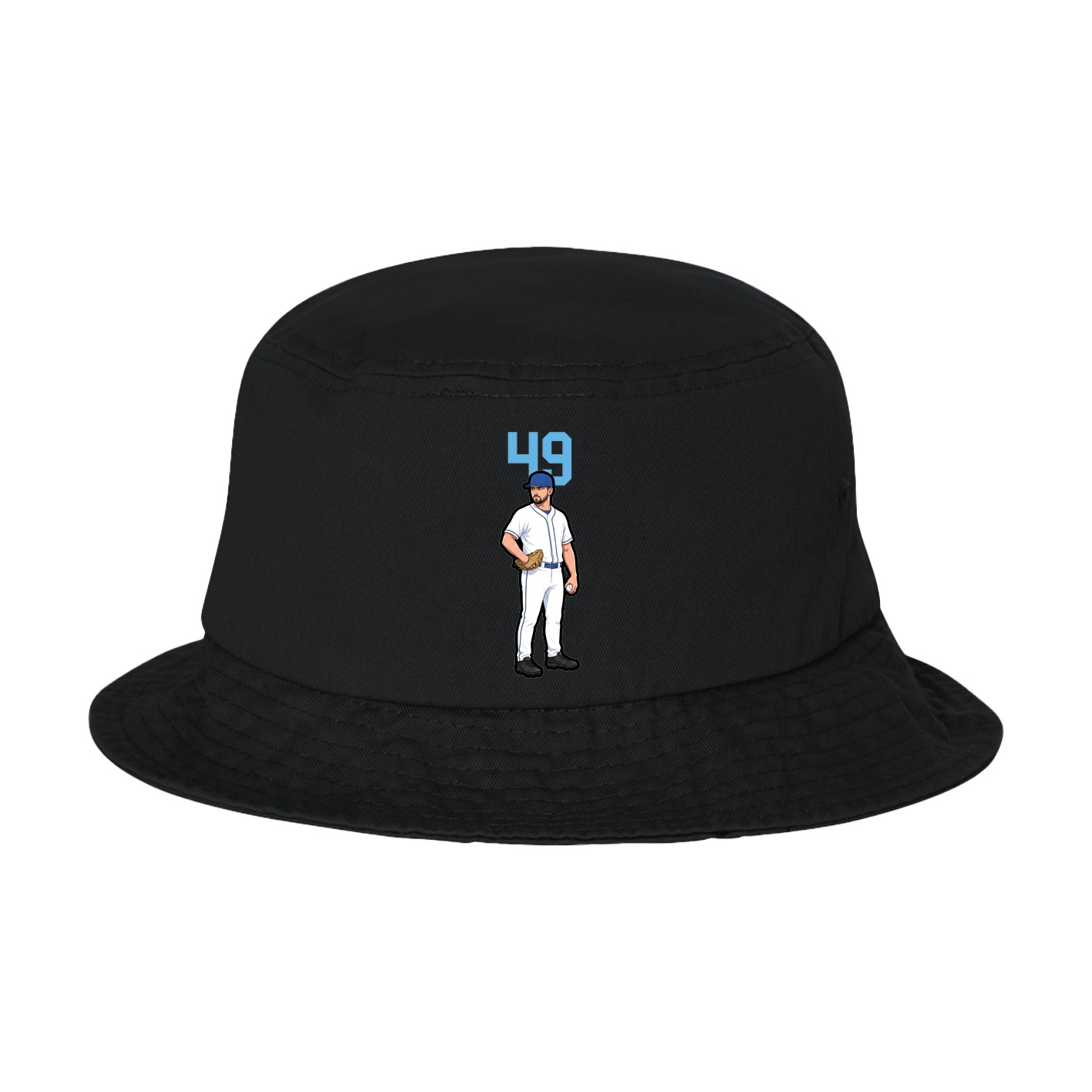 Bucket Cap — Number Top in Black
