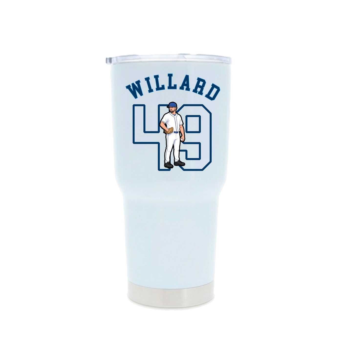 30oz Stainless Steel Tumbler — Shirsey Arch in White