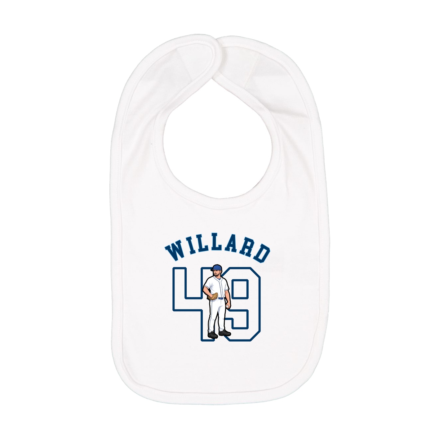 Infant Bib — Shirsey Arch in White