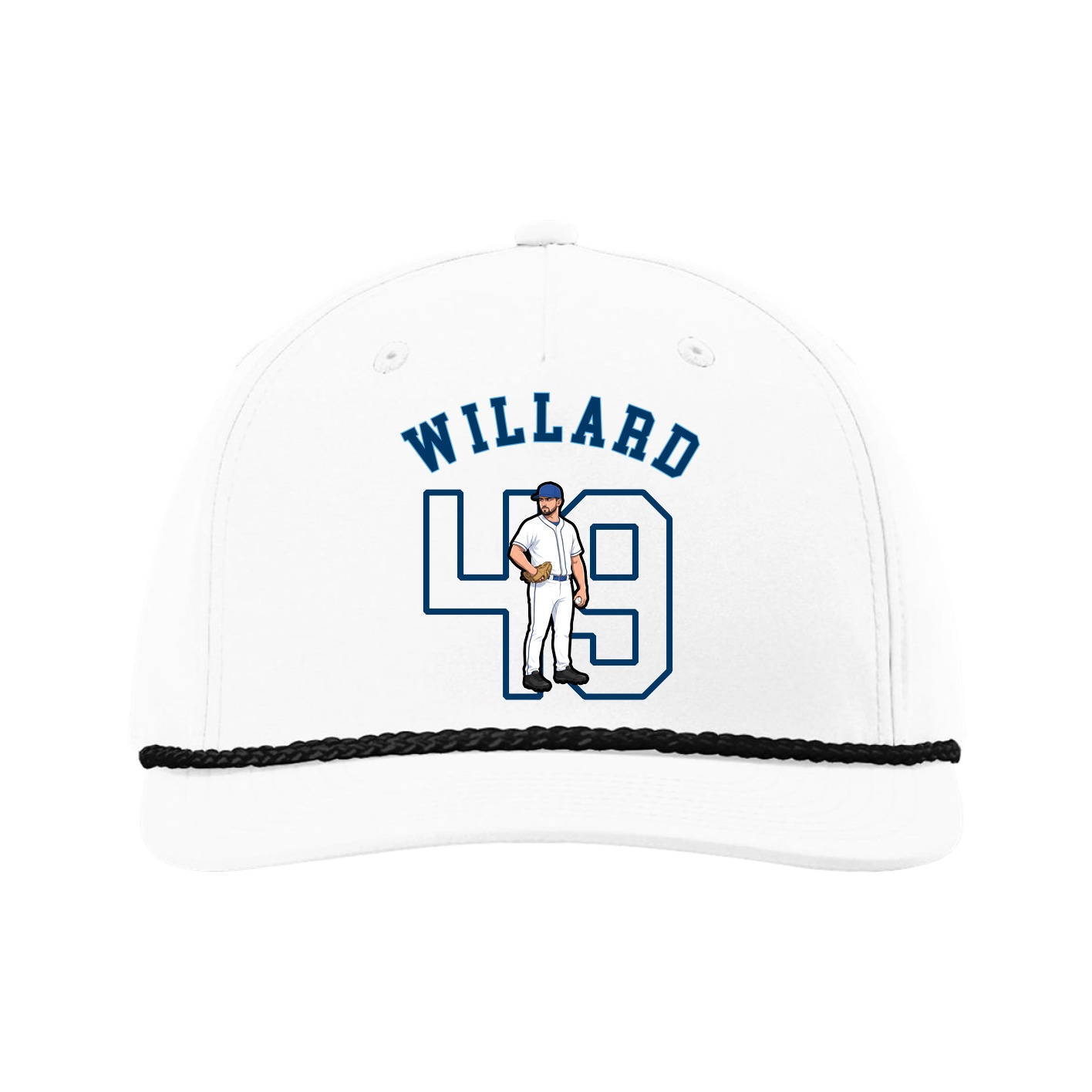 Five-Panel Classic Rope Cap — Shirsey Arch in White