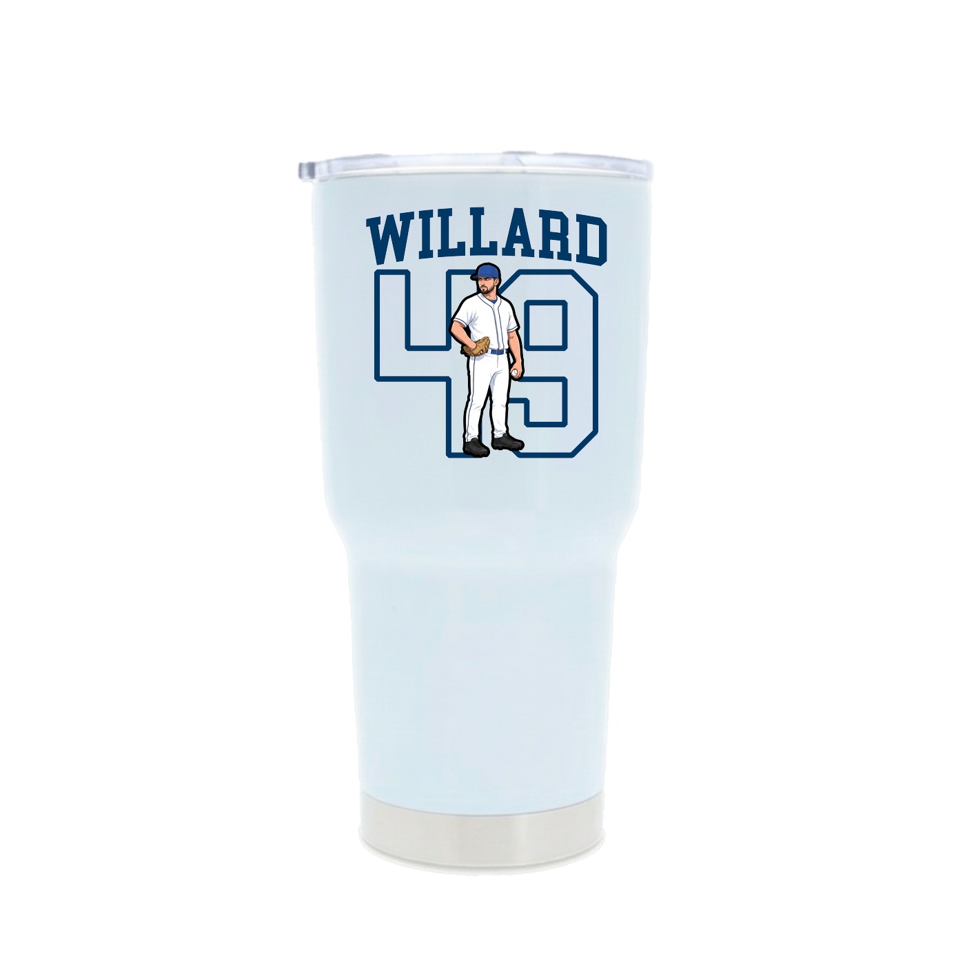 30oz Stainless Steel Tumbler — Shirsey in White