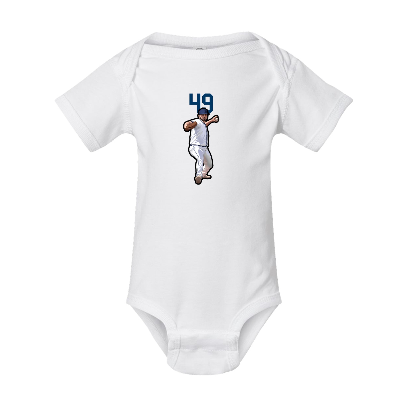 Baby Onesie — Number Top in White
