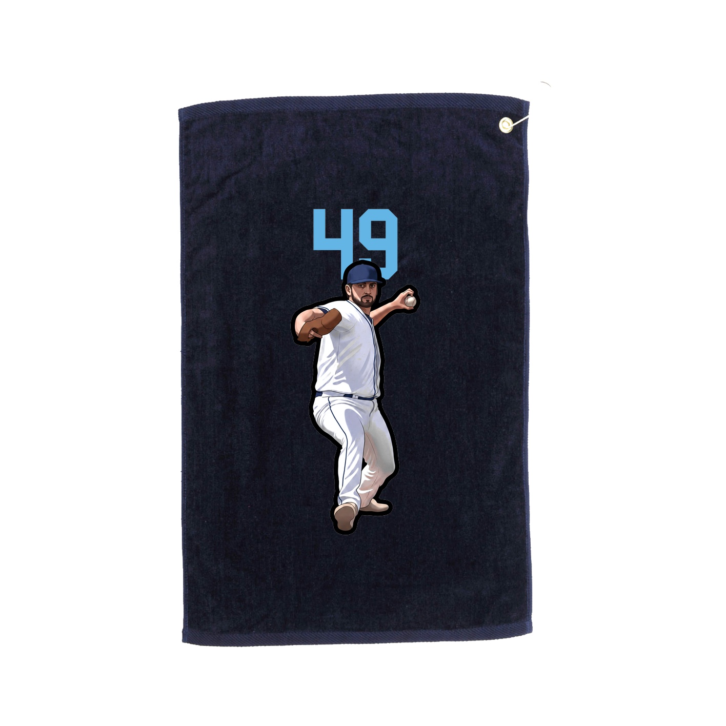 Golf Towel — Number Top in Navy