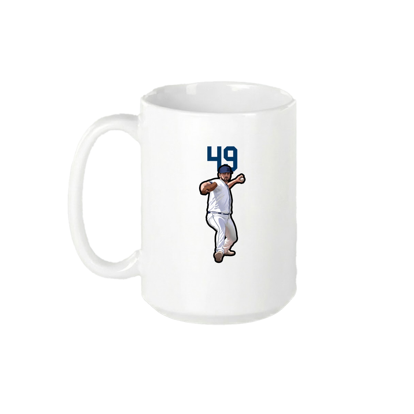 15oz Coffee Mug — Number Top in White