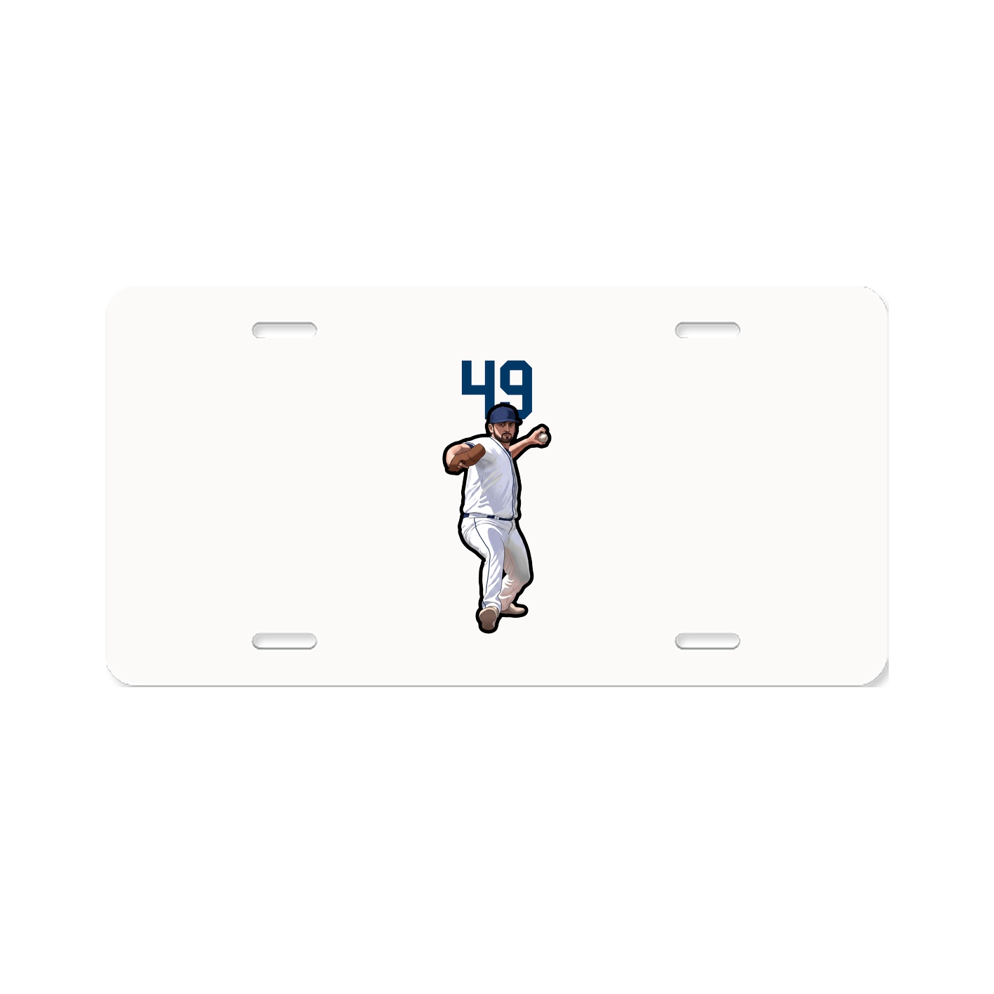 License Plate — Number Top in Classic