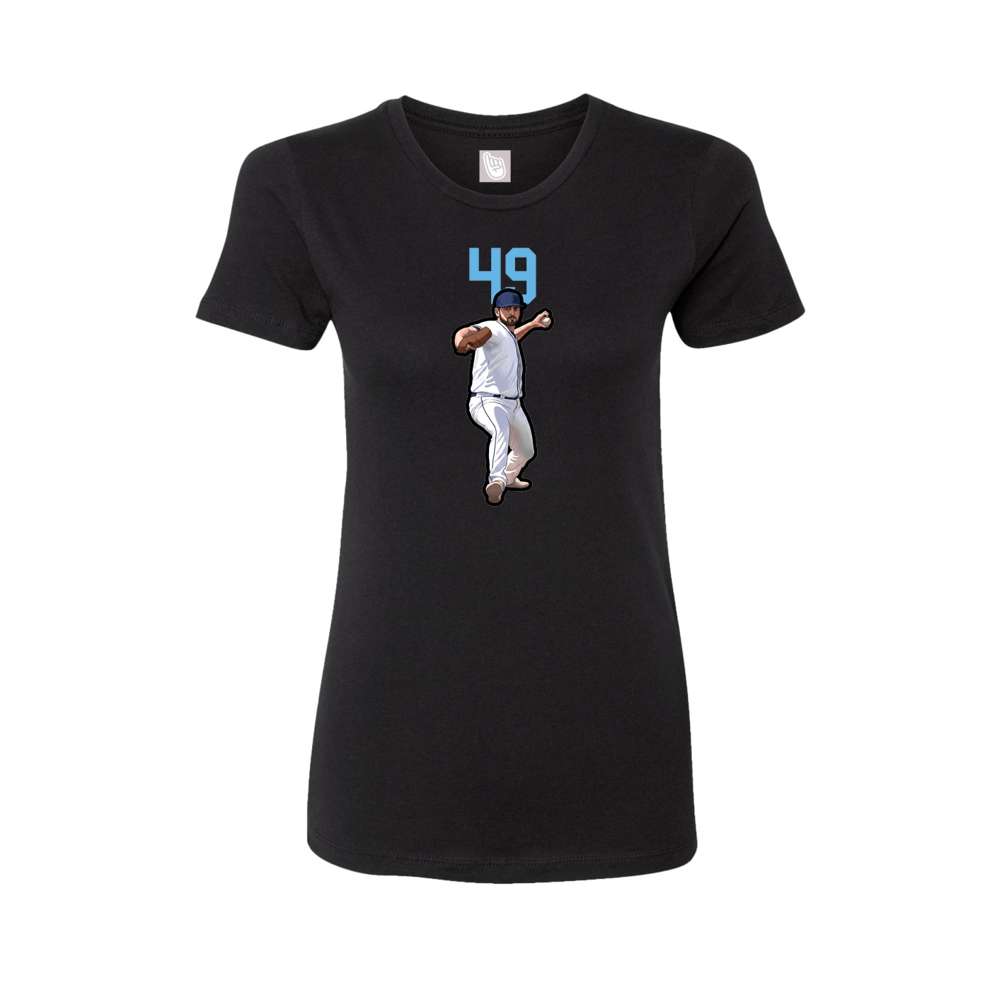 Womens Tee — Number Top in Black