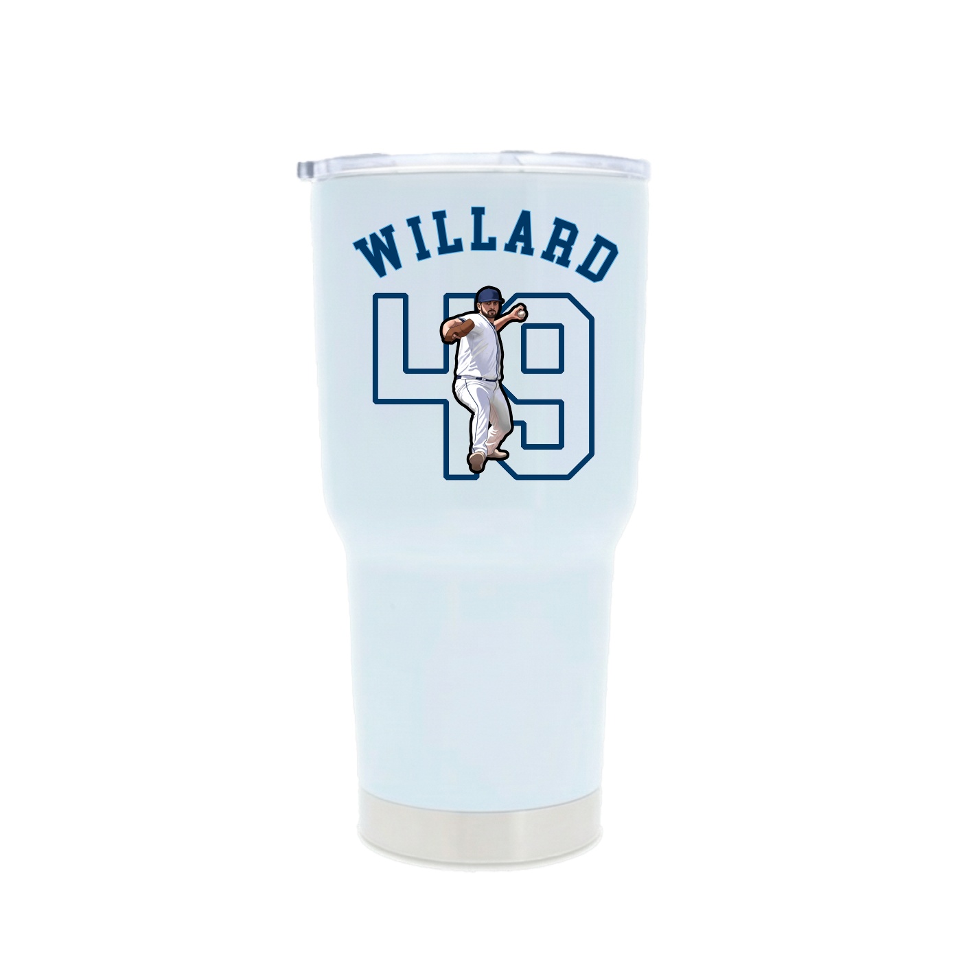 30oz Stainless Steel Tumbler — Shirsey Arch in White