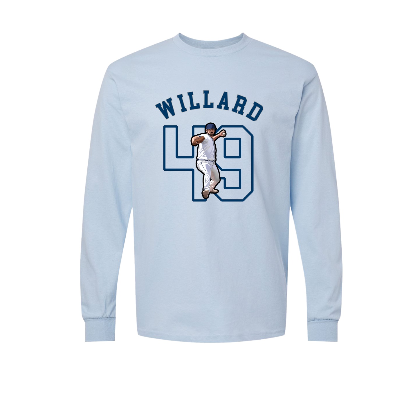 Long Sleeve Tee — Shirsey Arch in Light Blue