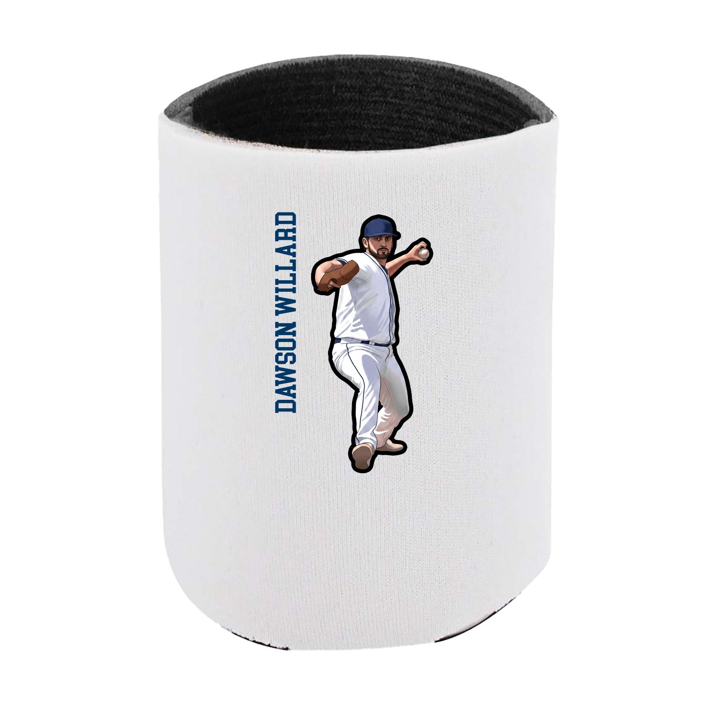 Can Holder — Name Vertical in White