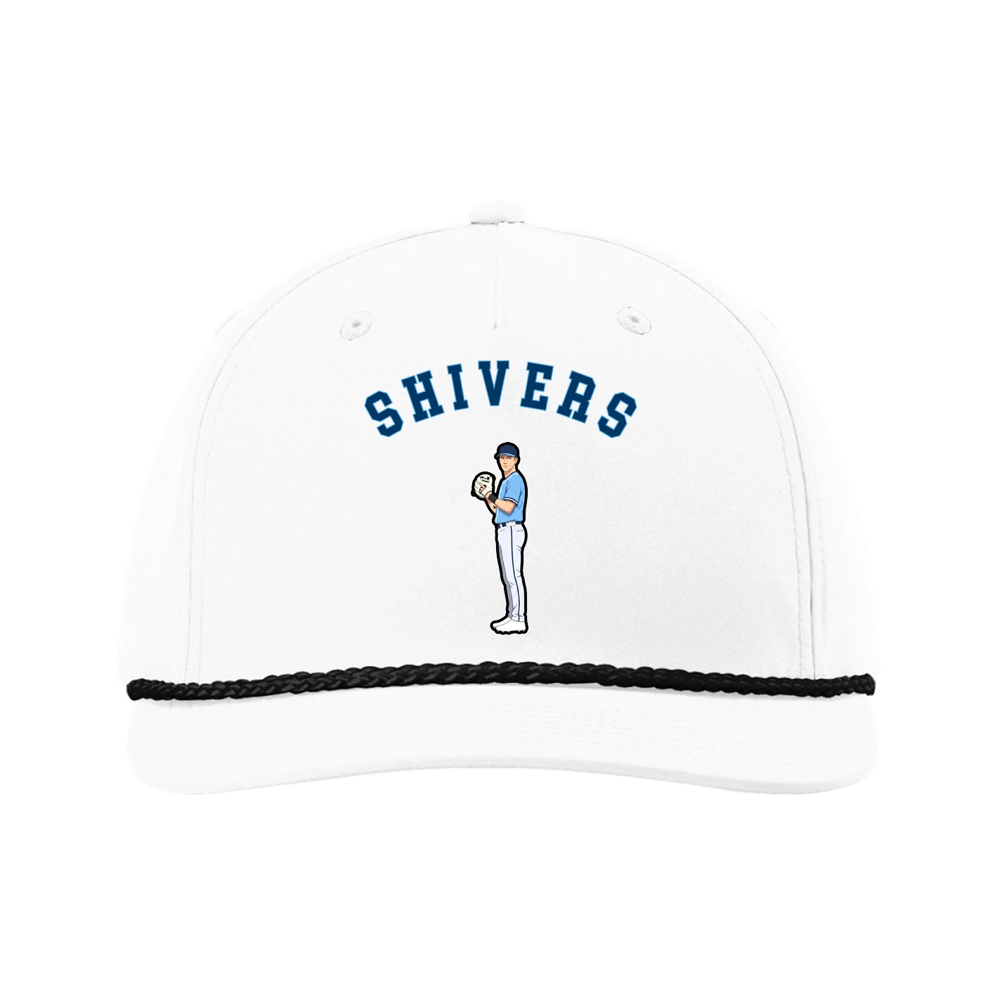 Five-Panel Classic Rope Cap — Shirsey Arch in White