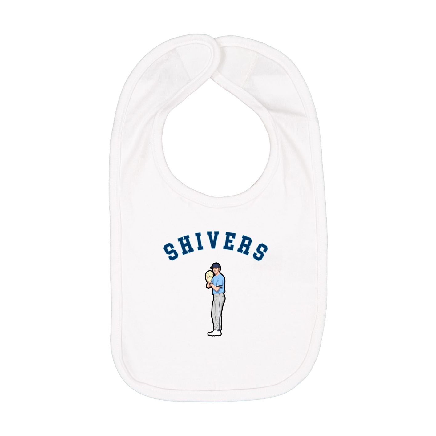 Infant Bib — Shirsey Arch in White