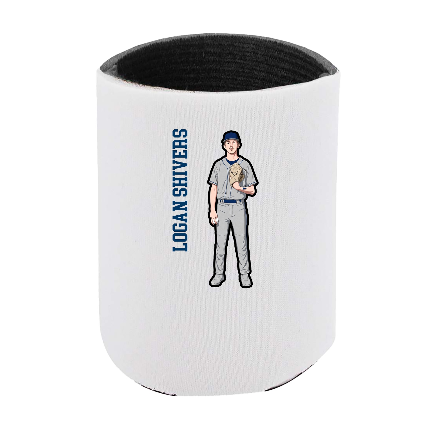 Can Holder — Name Vertical in White